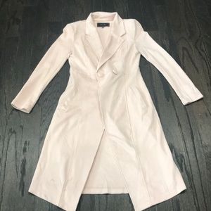 Pink faux suede coat